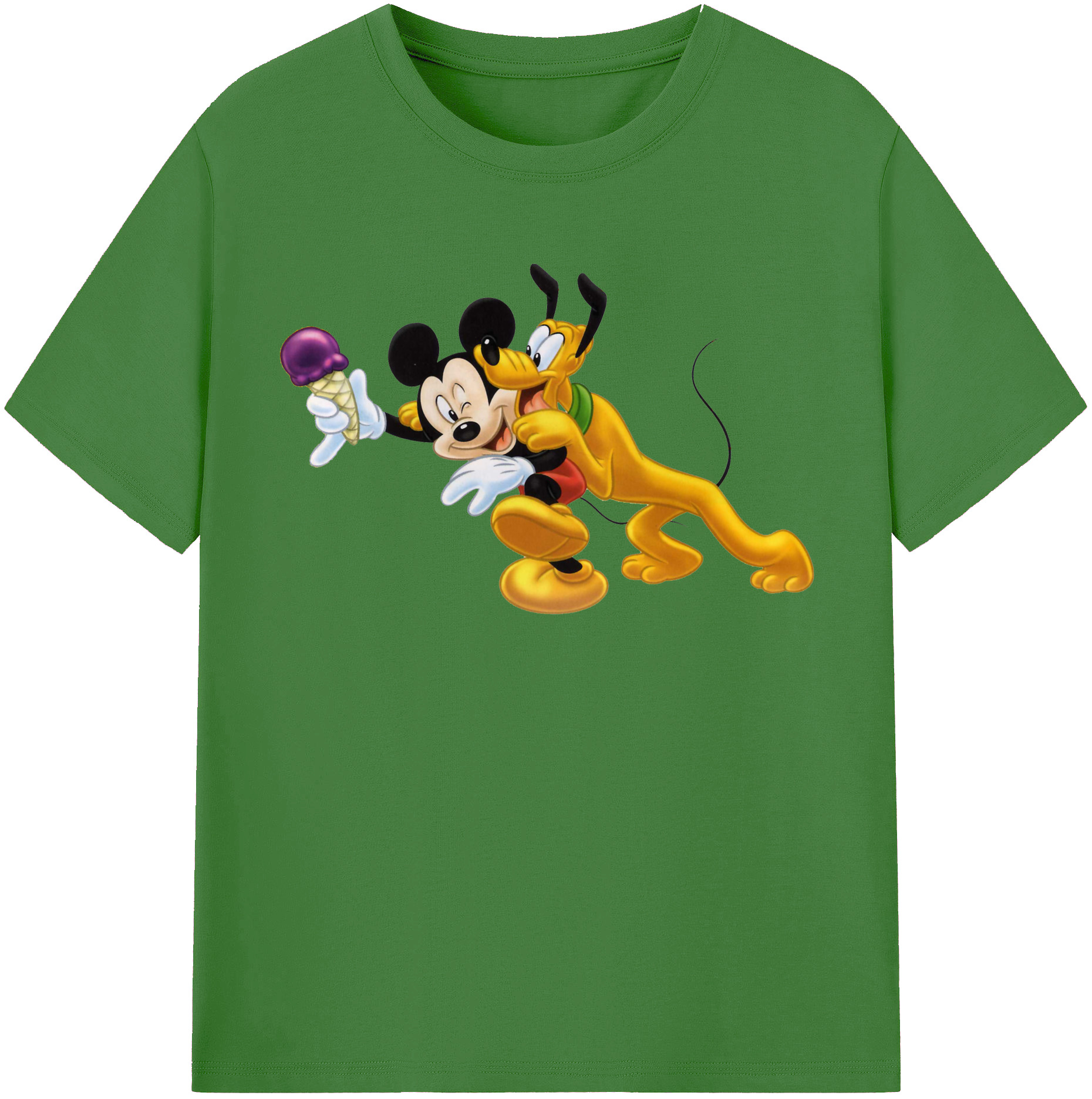 （画像用） ミッキーマウス Mickey Mouse レディースカジュアルプリントTシャツ（綿100％）